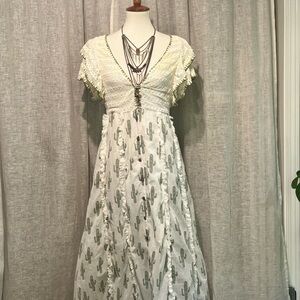 Gipsy Queen Cactus Print Dress M/L